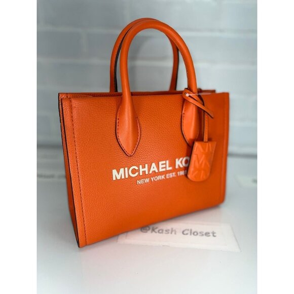 Michael Kors tote mirella small shopper top zip handbag crossbody poppy multi - Picture 2 of 11